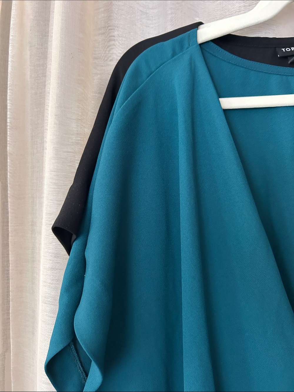 Two Torrid drape front blouse, 4